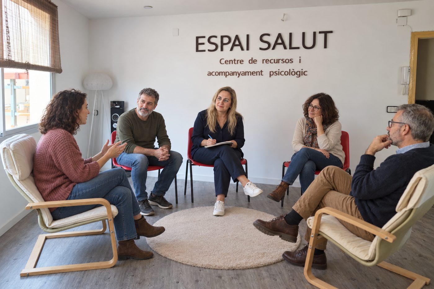 Sesión de grupo en ESPAI SALUT