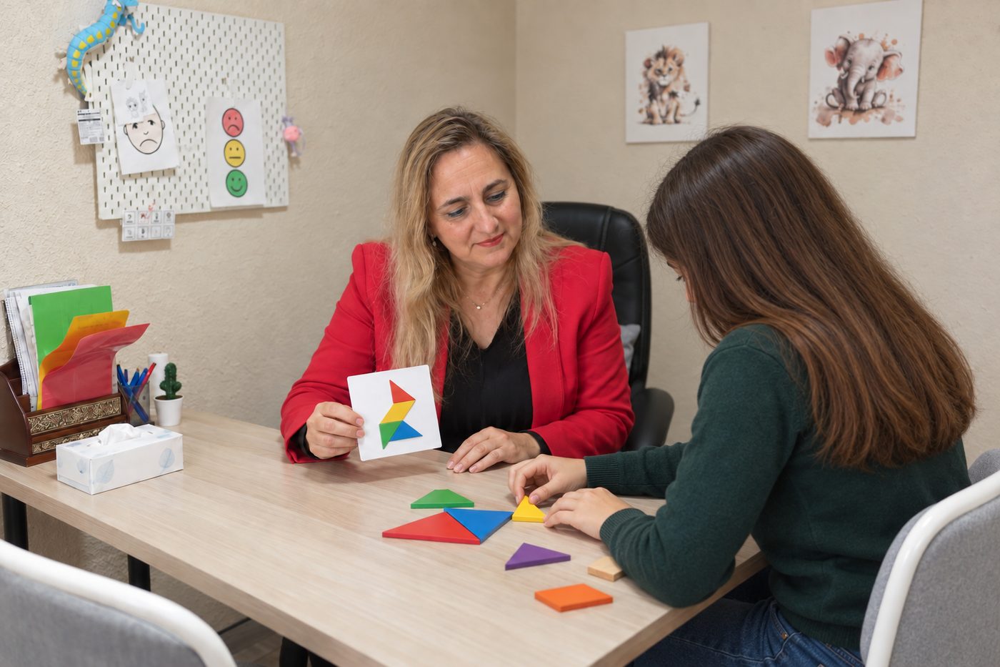 Evaluación neuropsicológica con material manipulativo
